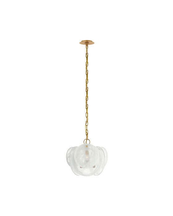 Loire Petite takkrona guld/vitt glas