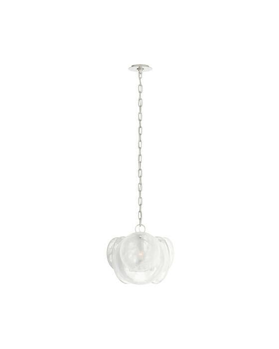 Loire Petite takkrona nickel/vitt glas