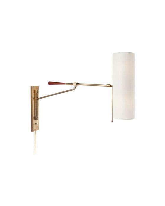 Frankfort Articulating vägglampa antik mässing