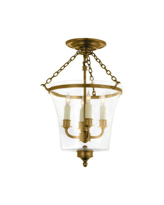 Sussex Bell Jar taklampa mässing