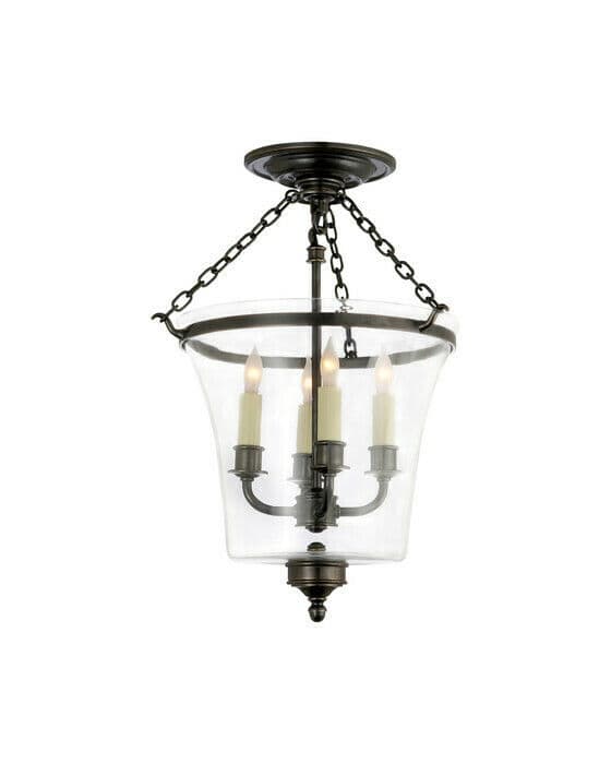 Sussex Bell Jar taklampa brons
