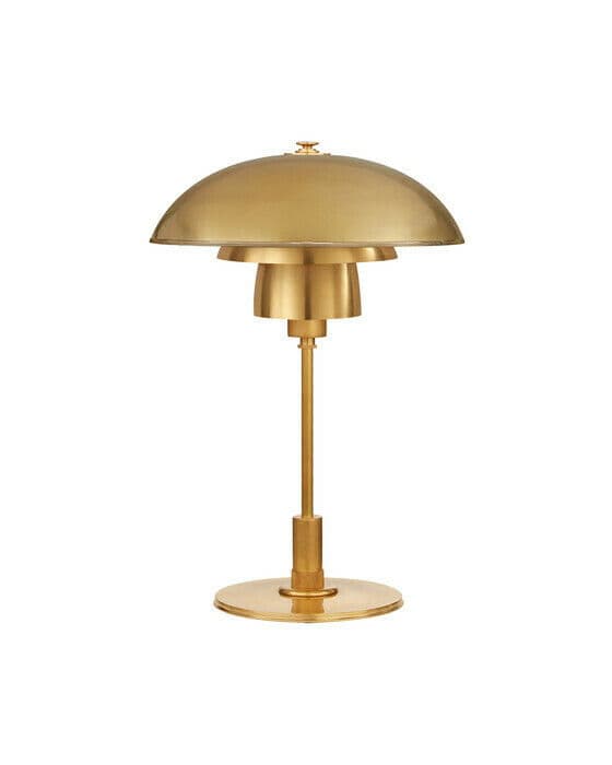 Whitman skrivbordslampa antik mässing