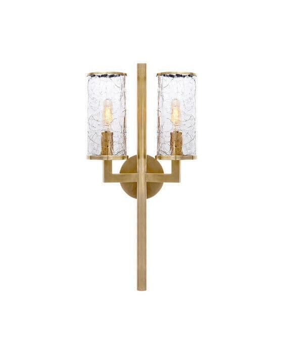Liaison vägglampa dubbel mässing