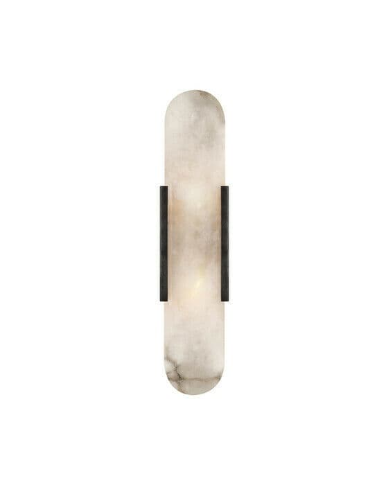 Melange vägglampa förlängd brons