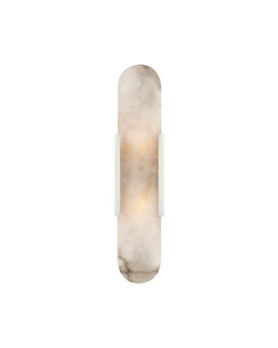 Melange vägglampa förlängd nickel