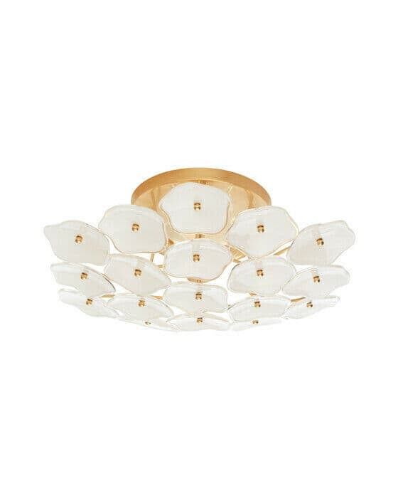 Leighton plafond mässing/cream M