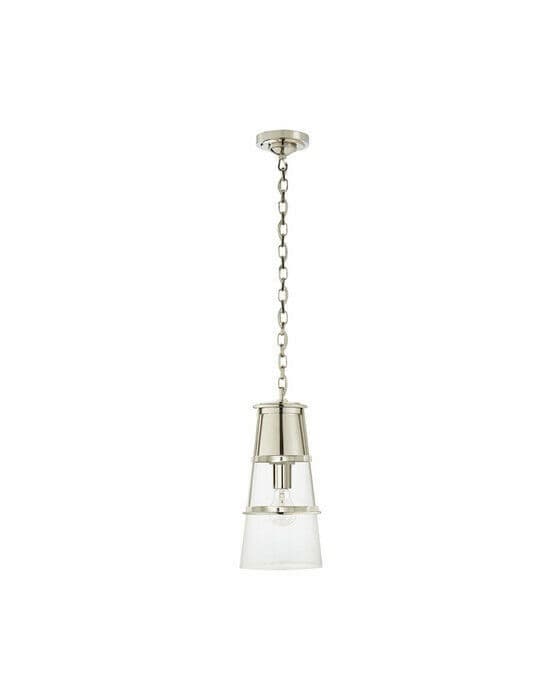 Robinson takpendel nickel/klarglas M