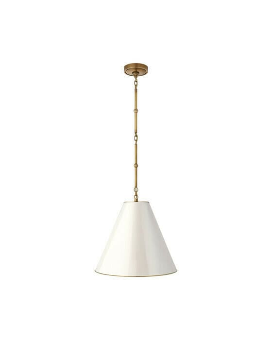 Goodman taklampa mässing/antikvit S