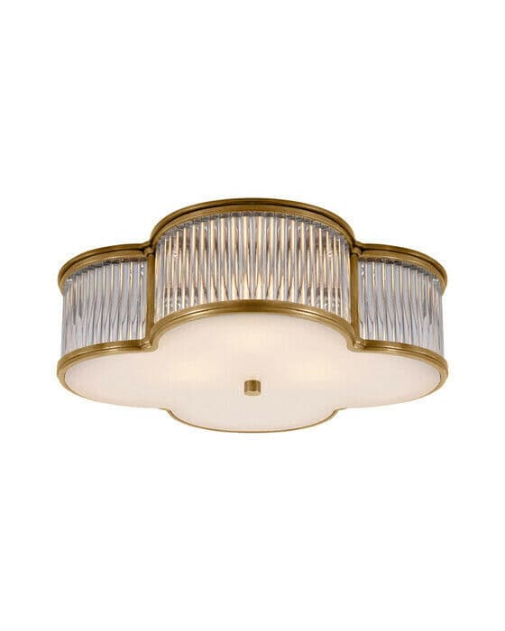 Basil 17" plafond mässing/klarglas
