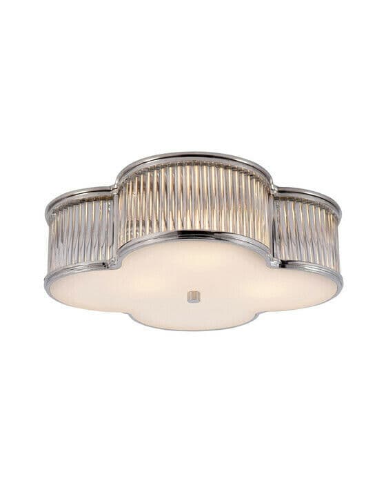 Basil 17" plafond nickel/klarglas