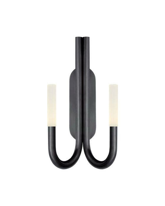 Rousseau vägglampa dubbel brons
