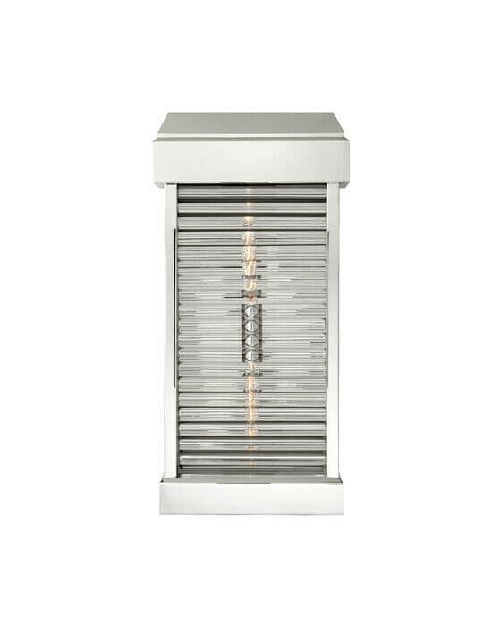 Dunmore Curved Glass Louver vägglampa nickel