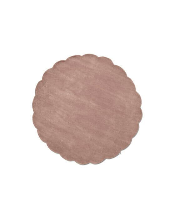 Shell matta rund rosa