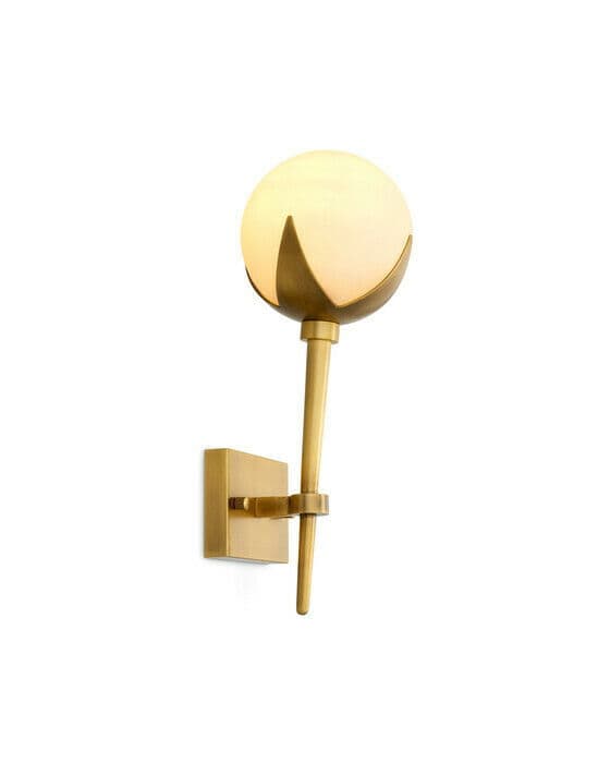 Alesa vägglampa antik mässing
