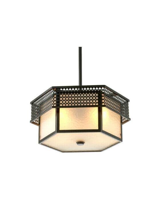 Minerva taklampa brons