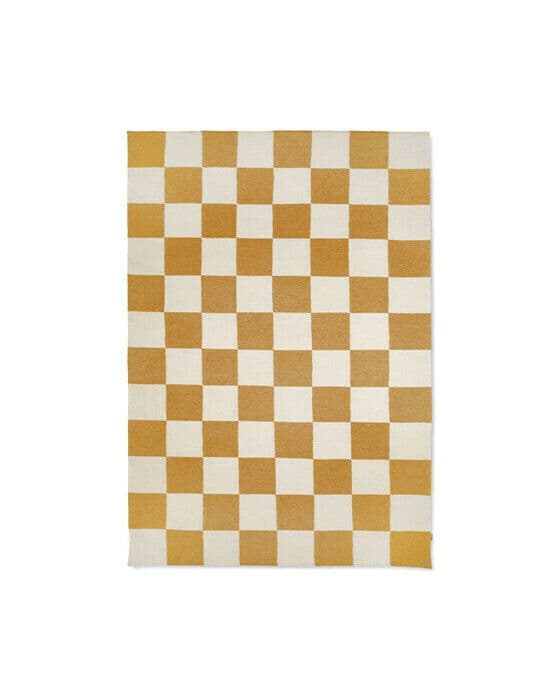 Square matta vit/gul