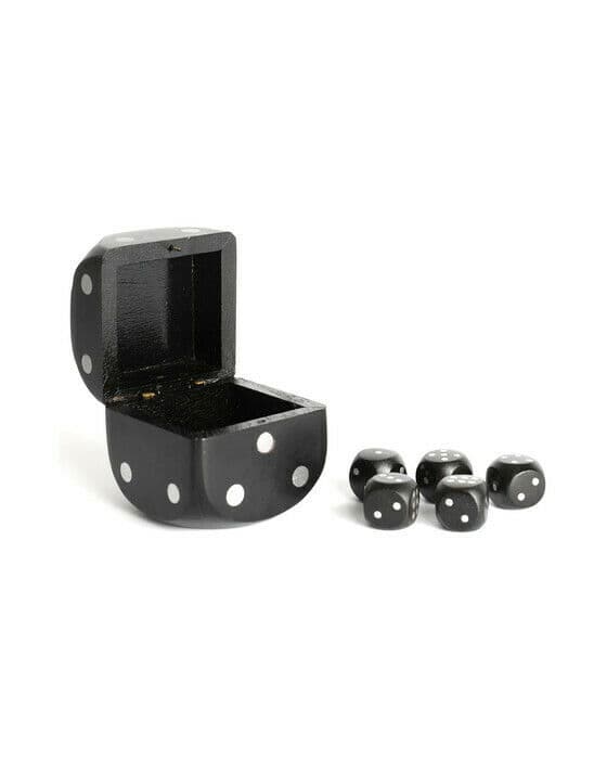 Tärning spel svart/silver