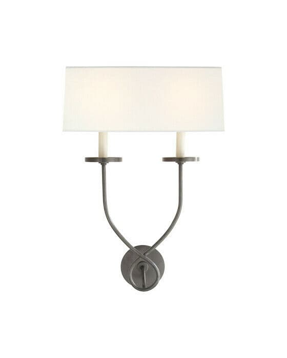 Symmetric Twist vägglampa dubbel brons