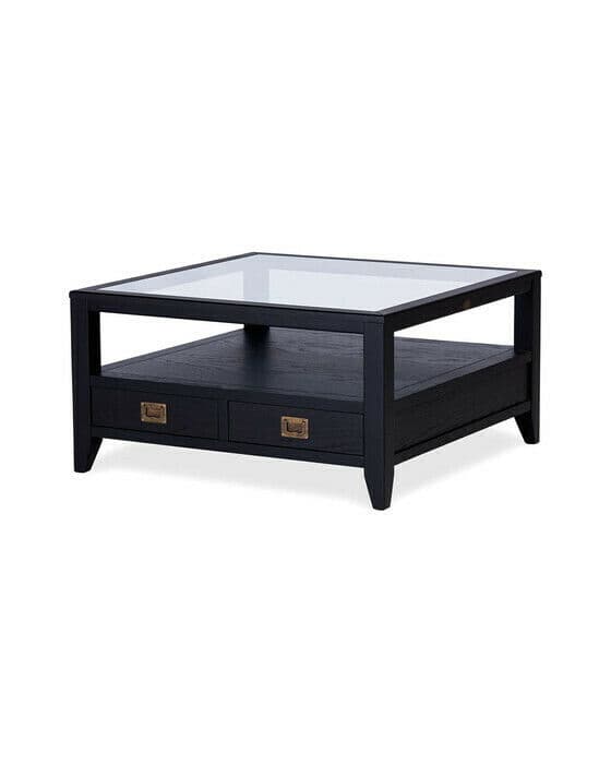 Martino soffbord glasskiva iconic black