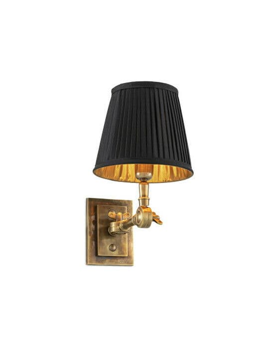 Wentworth vägglampa mässing/svart