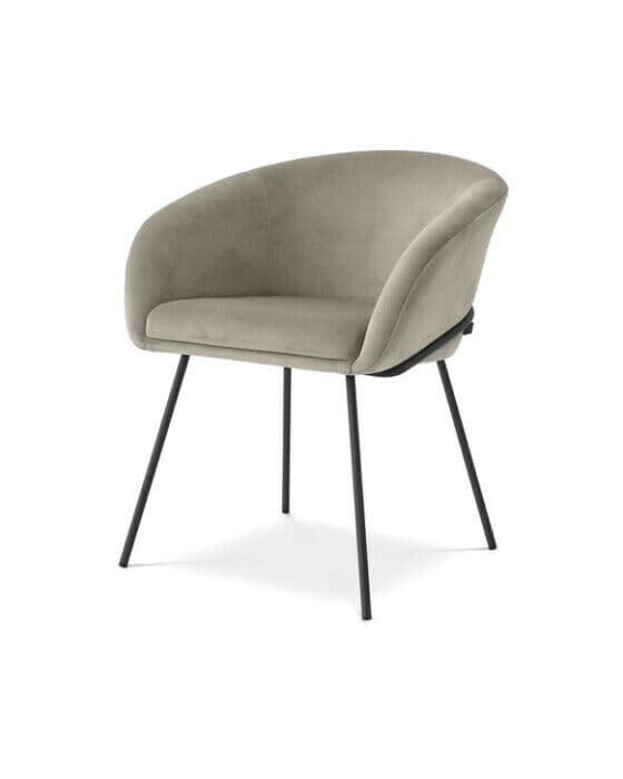 Campus matstol savona greige velvet