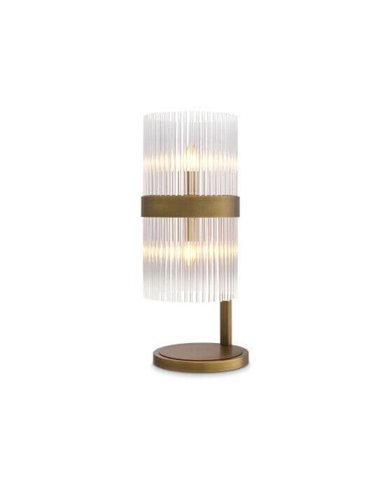 Carnero bordslampa antik mässing