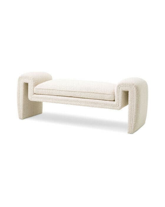Tondo bänk bouclé cream