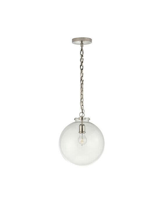 Katie Globe takpendel nickel/klarglas