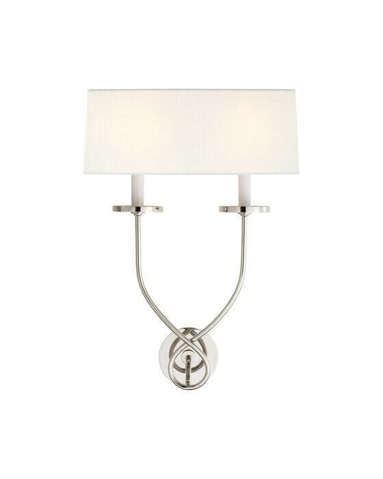 Symmetric Twist vägglampa dubbel nickel