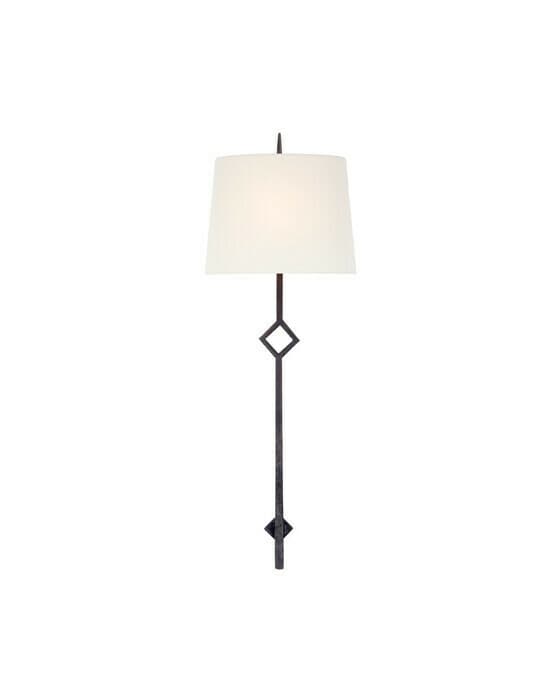 Cranston vägglampa svart/linne L