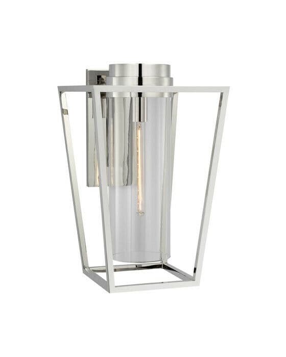 Presidio vägglampa ram nickel/klarglas M