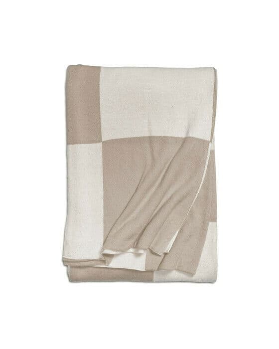 Square pläd beige OUTLET