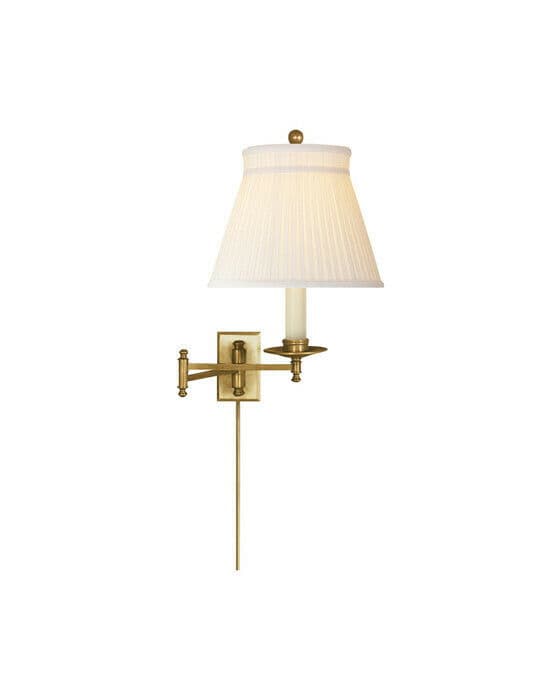 Dorchester vägglampa antik mässing/silke