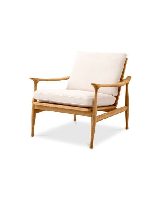 Manzo fåtölj natural teak