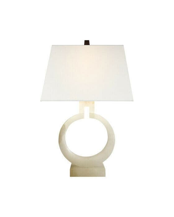 Ring Form bordslampa alabaster