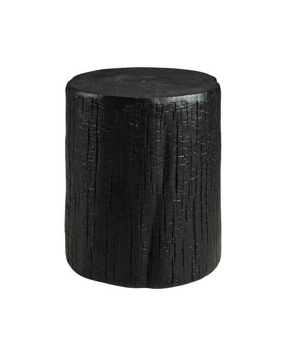 Timber sidobord / pall metal black
