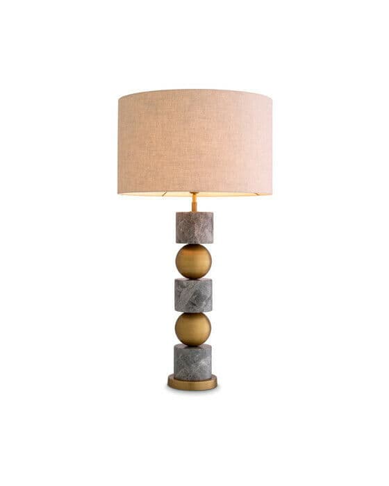 Levy bordslampa grå marmor