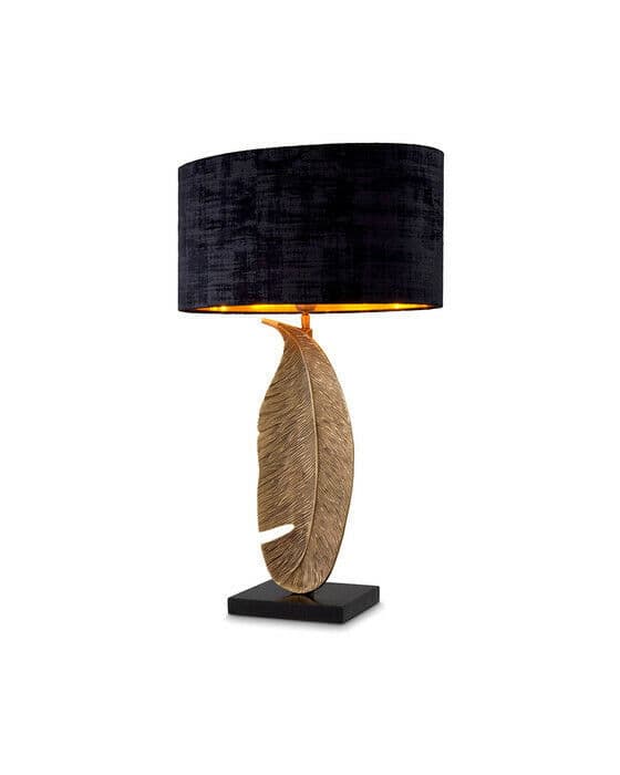 Foglia bordslampa antik mässing