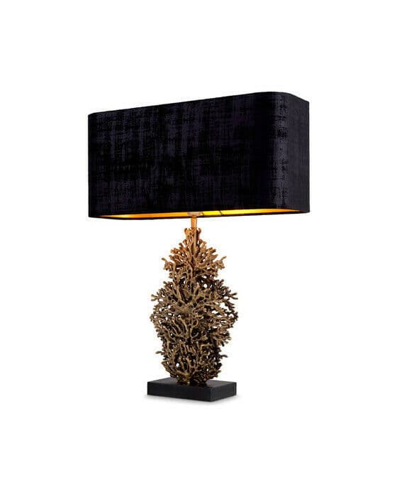 Corallo bordslampa antik mässing