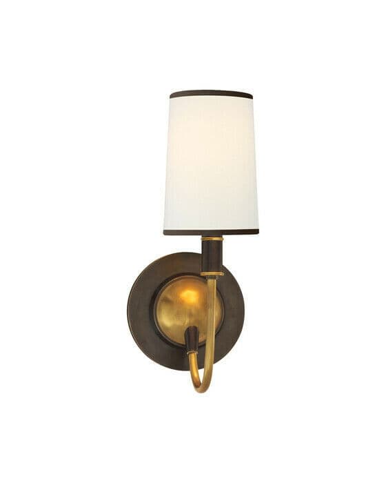 Elkins vägglampa brons antik/mässing