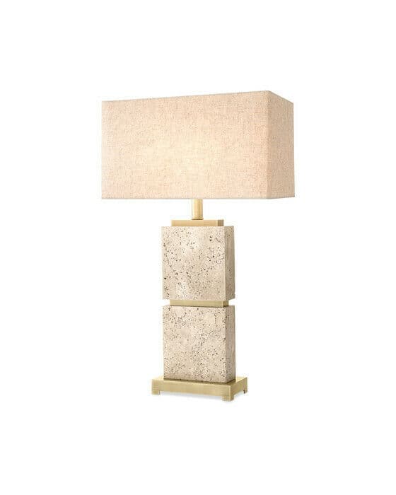 Newton bordslampa travertin