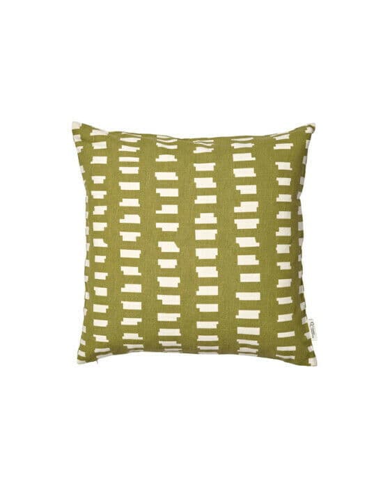 Ikat Block kuddfodral grön