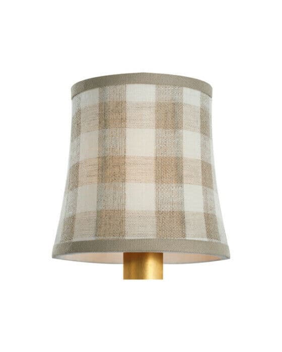 Schumacher 5" lampskärm natural sidney check soft empire