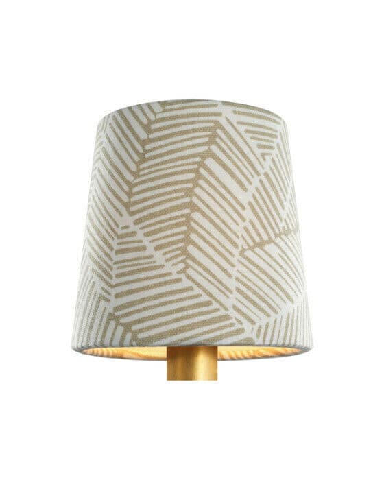 Schumacher 5" lampskärm taupe abstract leaf empire