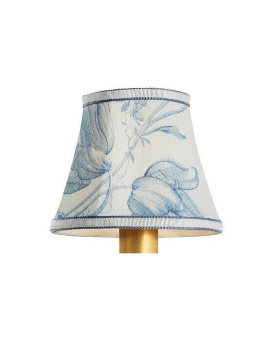 Schumacher 5" lampskärm delft toile de fleurs bell empire