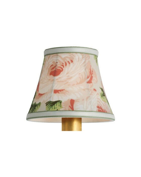 Schumacher 5" lampskärm blush salisbury chintz bell empire