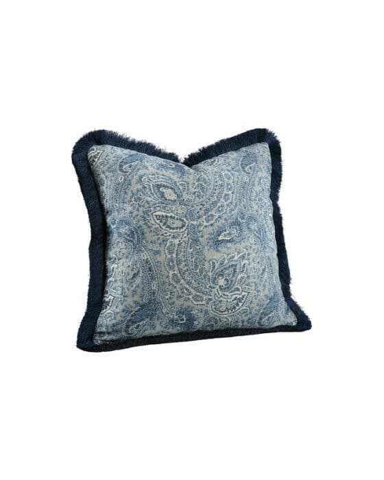 Elton kuddfodral fransar paisley blue