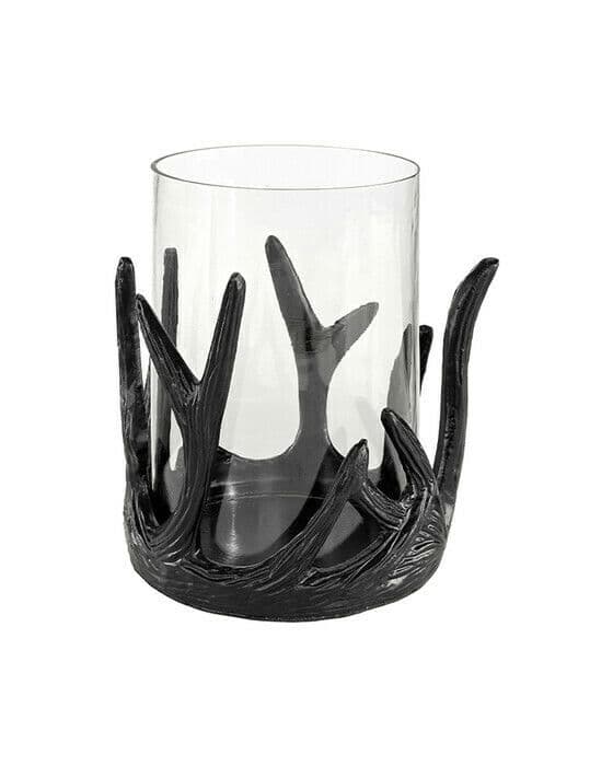 Antler ljuslykta svart