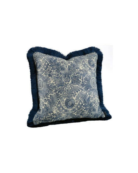 Medina kuddfodral fransar flower indigo