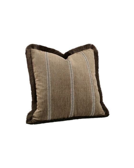 Serena kuddfodral fransar stripe chestnut